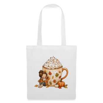 Gemütlicher Herbst Kaffee Zauber - Stoffbeutel - Weiß - Vorne
