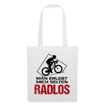 Radlos Fahrradfahrer Fahrradfahrerin Sprüche - Stoffbeutel - Weiß - Vorne