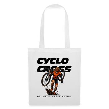 Cyclocross No Limits - Keep Moving Fahrrad T-Shirt - Stoffbeutel - Weiß - Vorne
