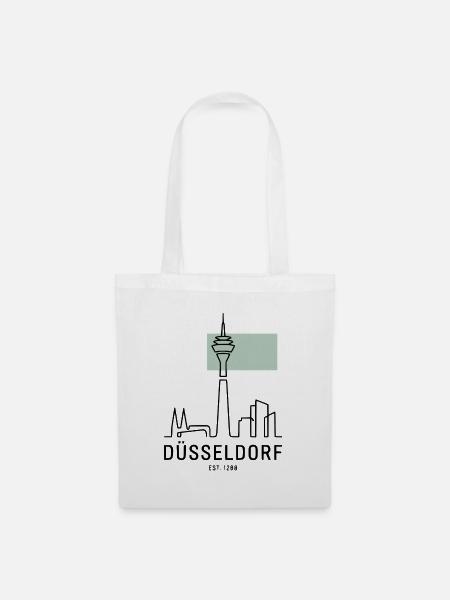 Düsseldorf Fernsehturm - Stoffbeutel - Weiß