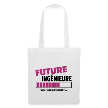 future ingénieure - Sac en tissu - blanc - Devant