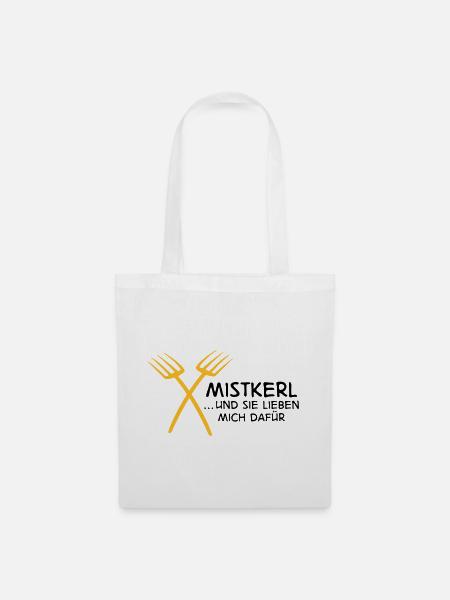 2541614 15142795 mistkerl - Stoffbeutel - Weiß