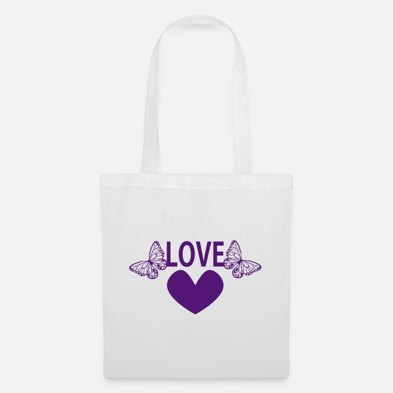 LOVE - Stoffbeutel - Weiß
