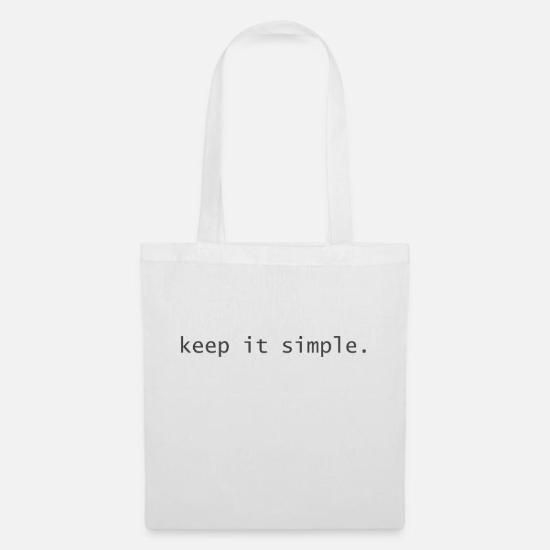 keep it simple - Stoffbeutel - Weiß