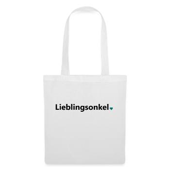 Lieblingsonkel bester Onkel Welt Spruch Geschenk - Stoffbeutel - Weiß - Vorne