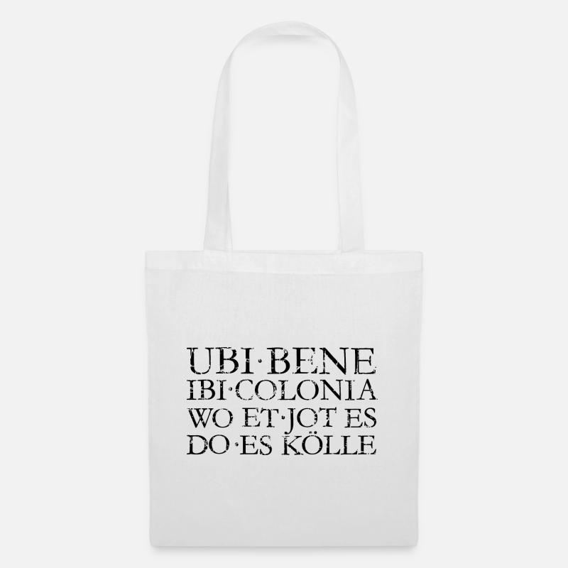 UBI BENE IBI COLONIA - Kölsch Köln Design - Stoffbeutel - Weiß