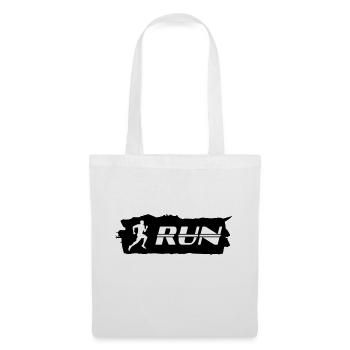 Course, coureur - Run - Sac en tissu - blanc - Devant