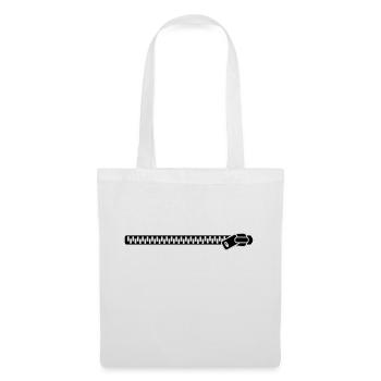 Fermeture éclair - Sac en tissu - blanc - Devant