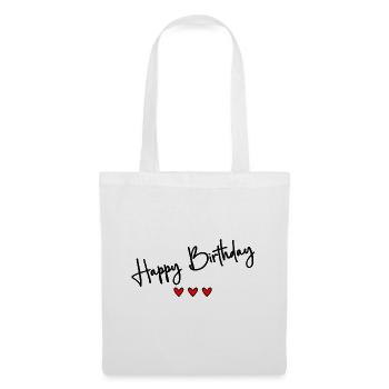 JAHRESTAG. ALLES GUTE ZUM GEBURTSTAG!. ALLES GUTE ZUM GEBURTSTAG!. - Stoffbeutel - Weiß - Vorne