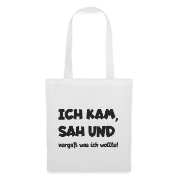 Ich kam, sah und vergaß - Stoffbeutel - Weiß - Vorne