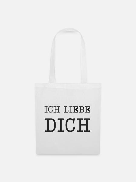 Ich liebe dich - Stoffbeutel - Weiß