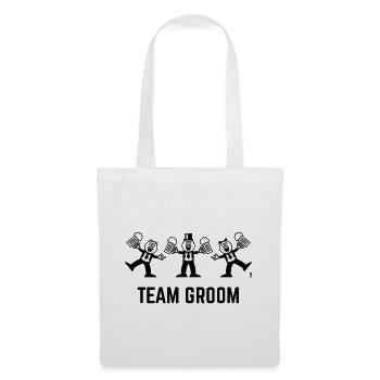 Team Groom (enterrement de vie de garçon / caricature / danse / 1C) - Sac en tissu - blanc - Devant