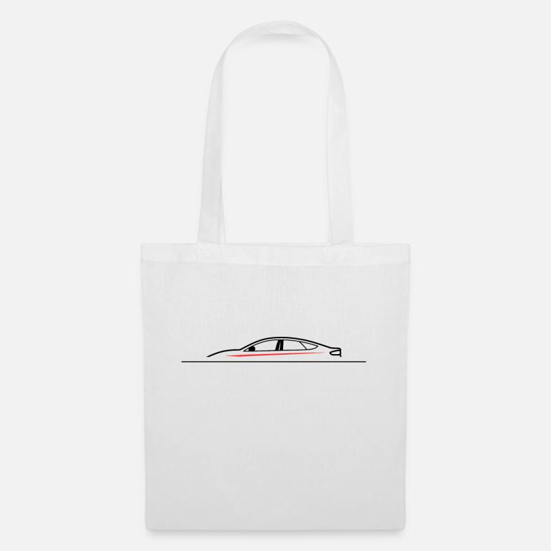 Car Silouhette - Stoffbeutel - Weiß