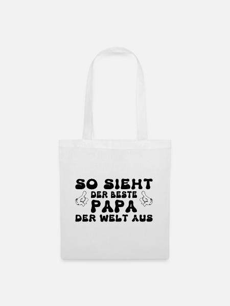 Vatertag Geburtstag Vater Männer Papa Geschenk - Stoffbeutel - Weiß