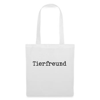 Tiere Tier Freund Liebe Natur Hund Katze Maus - Stoffbeutel - Weiß - Vorne