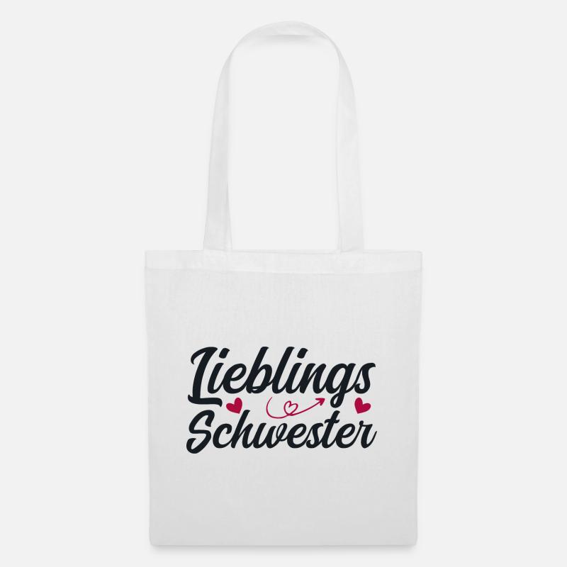 Lieblingsschwester Geschenk Geschenkidee Schwester - Stoffbeutel - Weiß