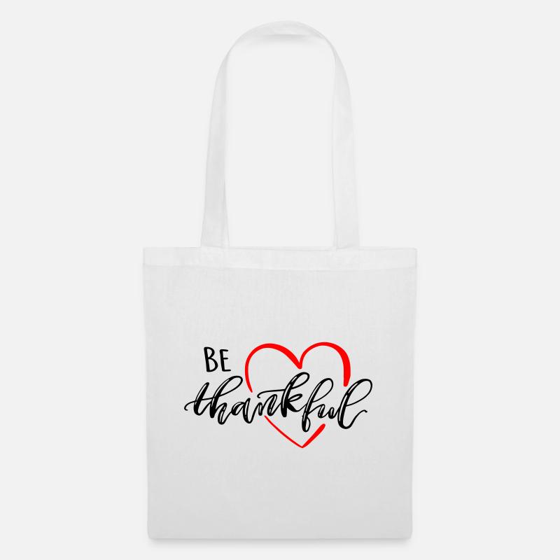 be thankful - Stoffbeutel - Weiß