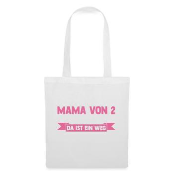 Mama Von 2 Kindern - Stoffbeutel - Weiß - Vorne