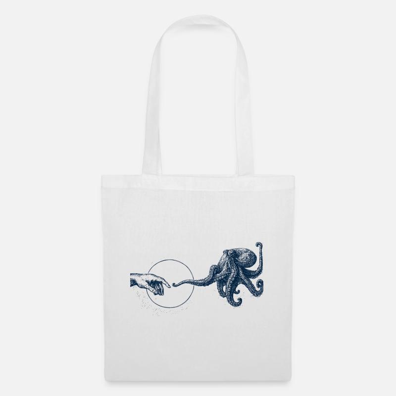 Oktopus - Kontakt - Stoffbeutel - Weiß