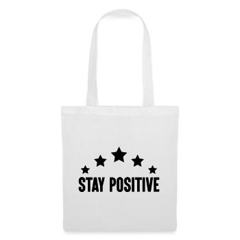 Stay positive star - Stoffbeutel - Weiß - Vorne