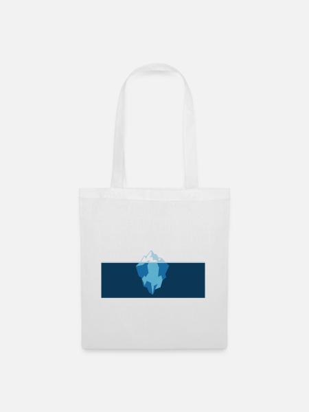 Eisberg Minimal Blau Design - Stoffbeutel - Weiß