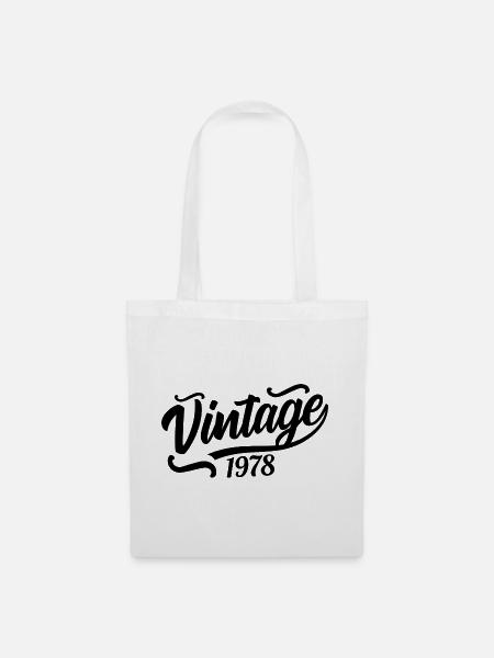 1978 Jahrgang 1978, 56.Geburtstag - Stoffbeutel - Weiß
