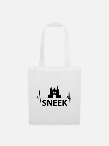 Sneek Heartbeat Friesland Design - Stoffbeutel - Weiß