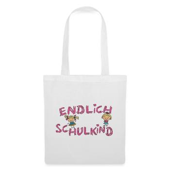 Endlich Schulkind  - Stoffbeutel - Weiß - Vorne