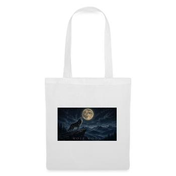 Moonlit Wolf Howl Over Peaks - Tote Bag - white - Front