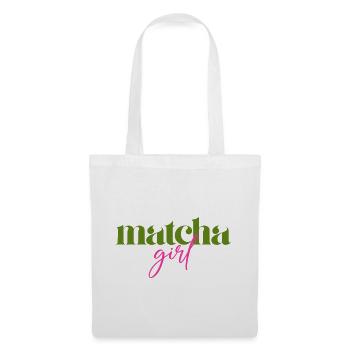 Matcha Girl - Stoffbeutel - Weiß - Vorne