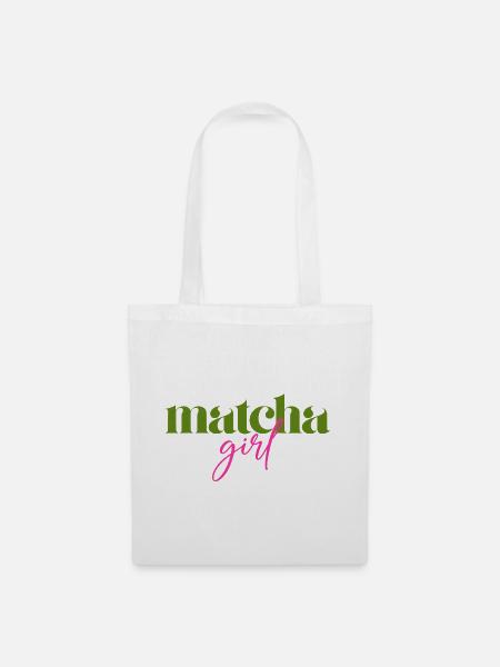 Matcha Girl - Stoffbeutel - Weiß