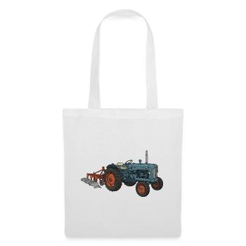 Traktor / Traktor / Traktor - Stoffbeutel - Weiß - Vorne