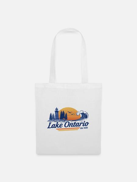 Lake Ontario retro - Stoffbeutel - Weiß