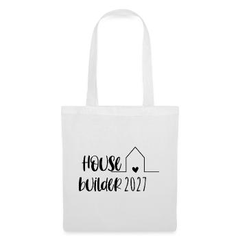 House Builder 2027 – Hausbau Richtfest - Stoffbeutel - Weiß - Vorne