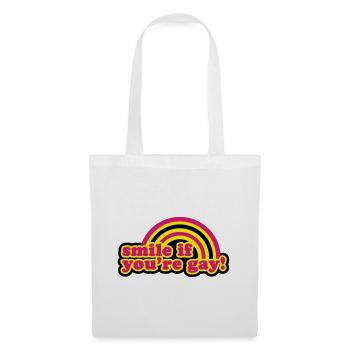smile if you're gay - Sac en tissu - blanc - Devant