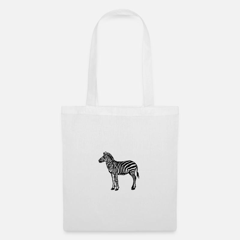 Zebra - Stoffbeutel - Weiß
