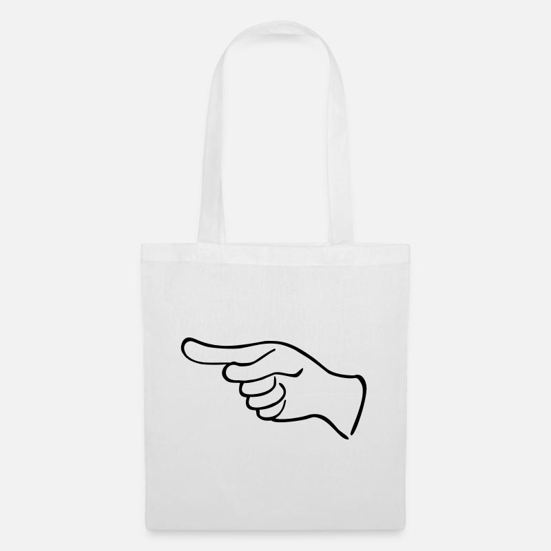 Eine hinweisende Hand - Stoffbeutel - Weiß