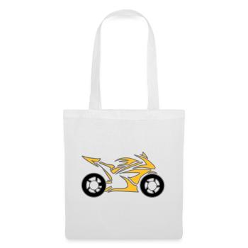 Moto Vélo Chopper Mobylette Roll - Sac en tissu - blanc - Devant