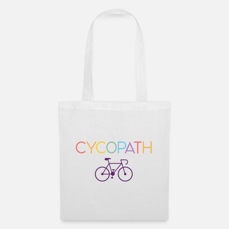 Geschenke für Radfahrer – Cycopath - Stoffbeutel - Weiß