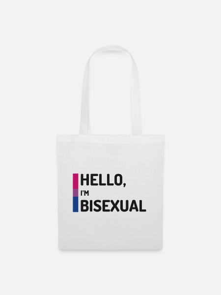Hallo, ich bin bisexuell - Stoffbeutel - Weiß