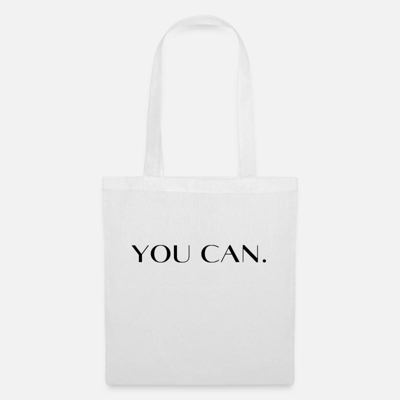 you can. - Stoffbeutel - Weiß