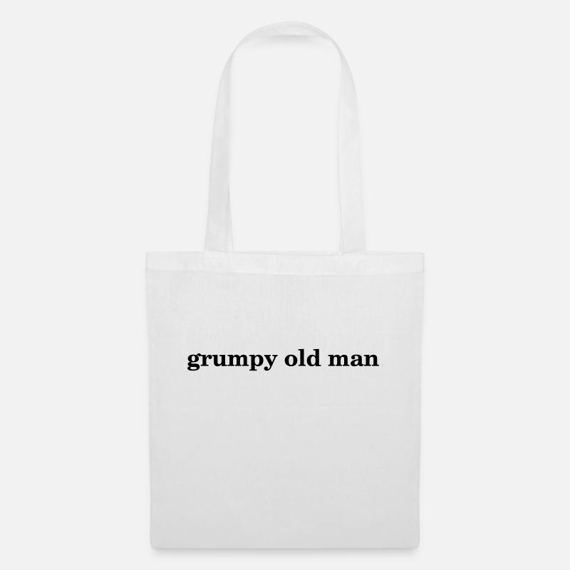 grumpy old man - Tote Bag - white