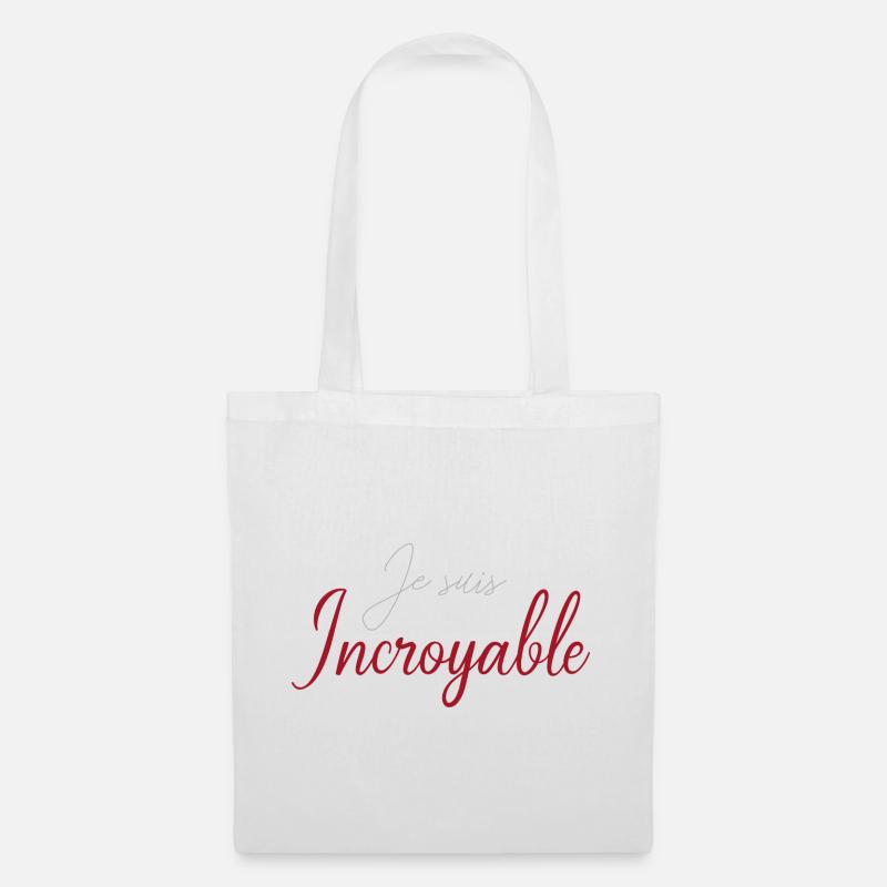 Je suis Incroyable Script Rouge - Sac en tissu - blanc