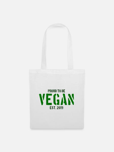 Vegan - Veganerin - Veganer - Stoffbeutel - Weiß