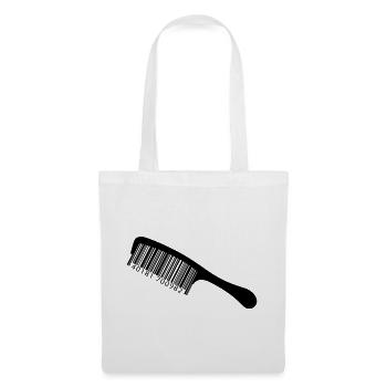 Illustration peigne avec code-barre - Sac en tissu - blanc - Devant
