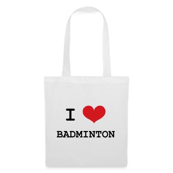 Badminton - Sport - Racket - Tote Bag - white - Front