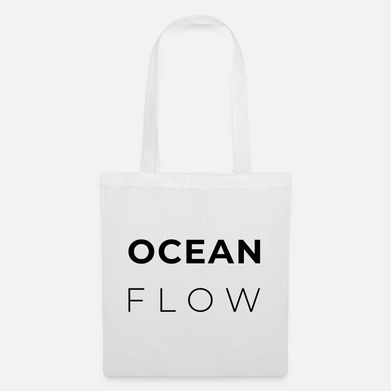 OCEAN FLOW - Minimalist Atlantic Design - Tote Bag - white