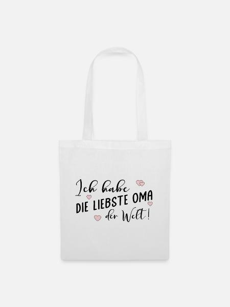 Komplimente Liebste Oma - Stoffbeutel - Weiß