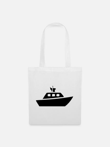 Schiff Boot Reise Geschenk  - Stoffbeutel - Weiß