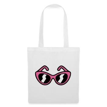 Pinke Sonnenbrille Icon - Stoffbeutel - Weiß - Vorne